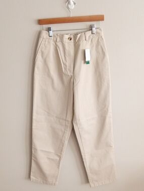 L.L. Bean Khaki Pants Light Beige Straight Leg Size 10